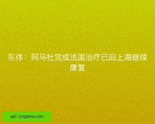 东体：阿马杜完成法国治疗已回上海继续康复