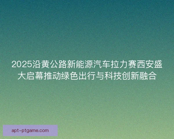 2025沿黄公路新能源汽车拉力赛西安盛大启幕推动绿色出行与科技创新融合